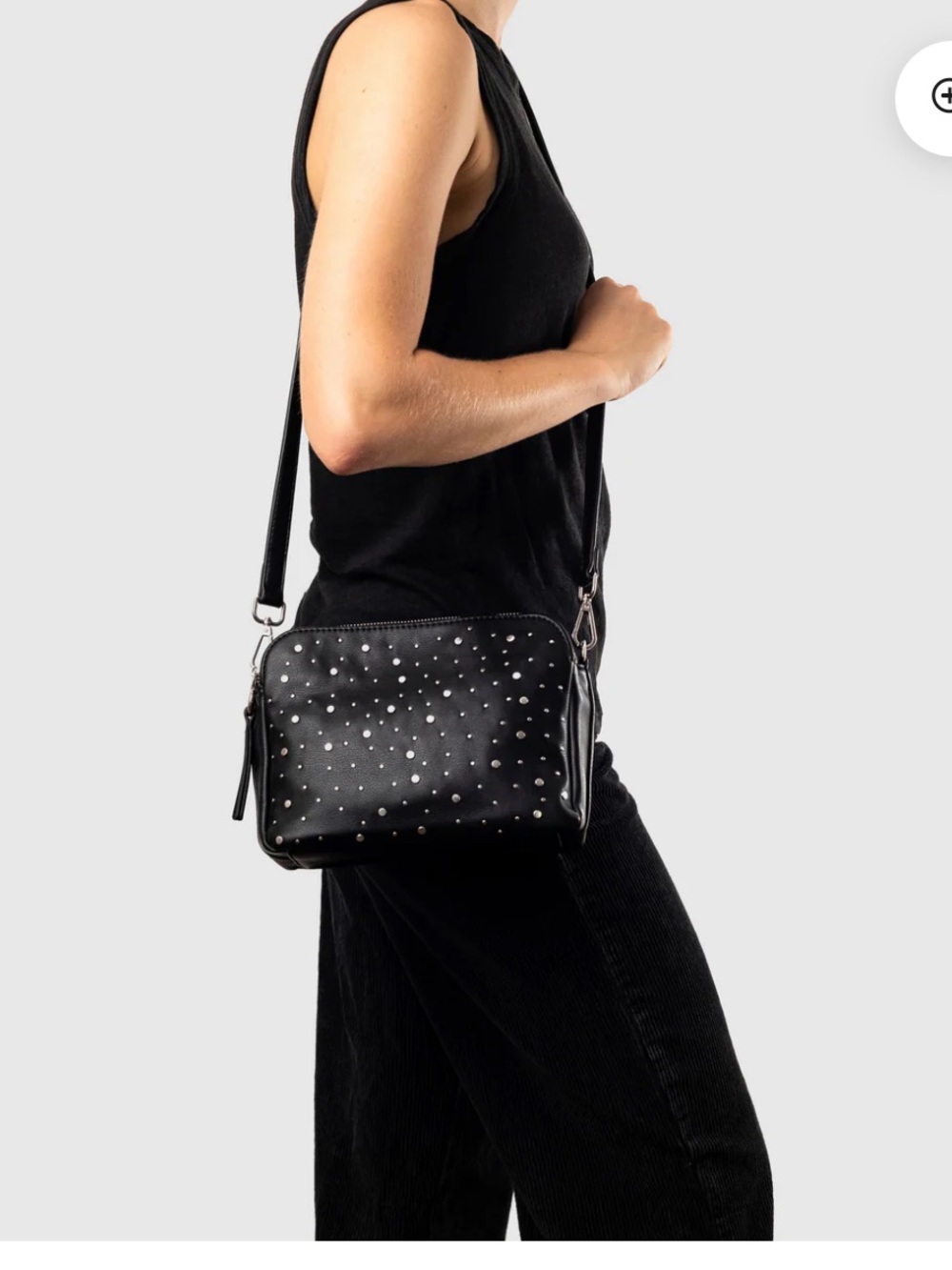 Urban Originals Black Studded Crossbody Bag
